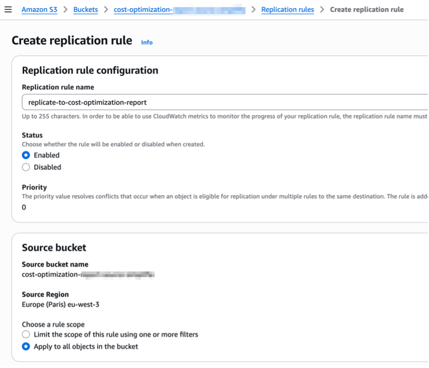 Setup 2/2: S3 Replication Permissions – b. Configuring S3 Replication
