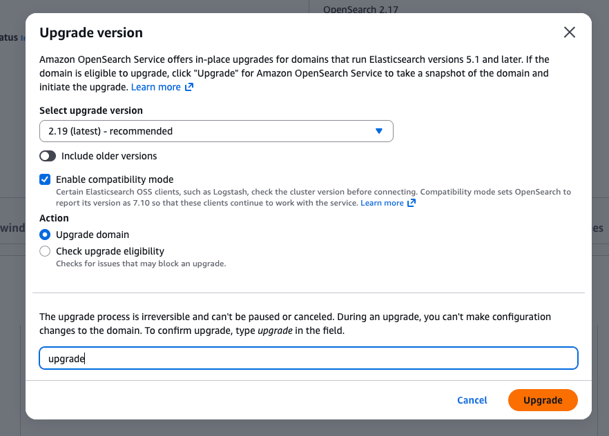 OpenSearch Extended Support – How to fix?