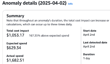 Détection d'anomalies de coûts – La détection d'anomalies de coûts AWS vous permet de…