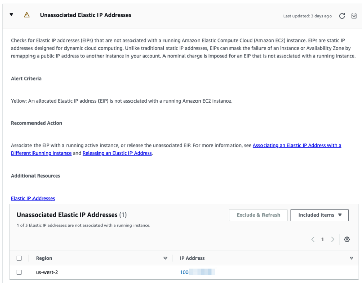 Adresses IP élastiques inactives – Comment identifier ?